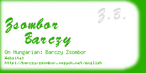 zsombor barczy business card